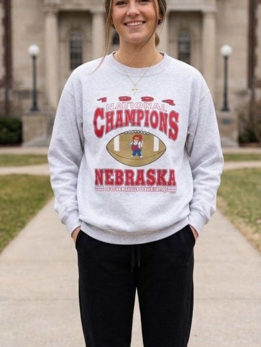 Vintage 1994 Nebraska Cornhuskers National Champions Crewneck Sweatshirt Size S